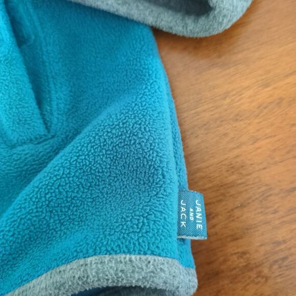 Janie and Jack boys/kids 1/4 zip flecee long sleeve pullover boys size 6 GUC. - Picture 5 of 7